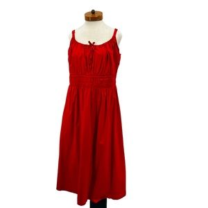Lane Bryant Red Summer Maxi Dress Lined size 16 roomy